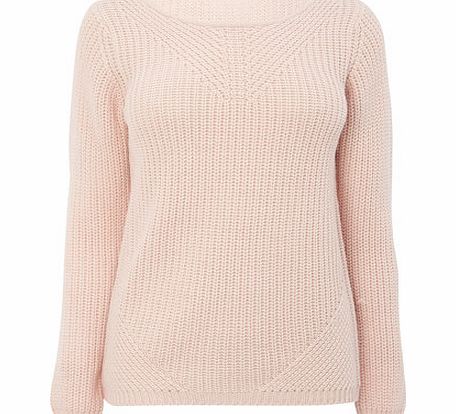 Bhs Womens Light Pink Transfer Rib Jumper, light
