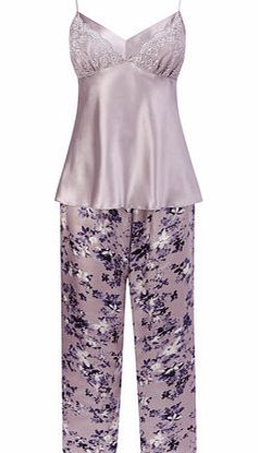 Bhs Womens Lilac Crystal Champagne Cami Pyjamas,