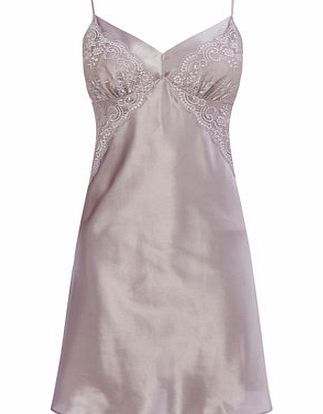 Womens Lilac Crystal Champagne Plain Short