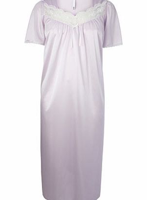 Womens Lilac Lottie Cling Resist Nightdress,