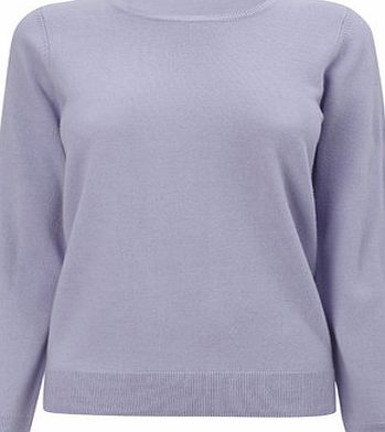 Bhs Womens Lilac Marl Supersoft Long Sleeve Crew