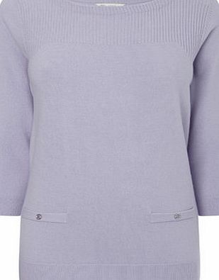 Bhs Womens Lilac Supersoft Pocket Jumper, lilac