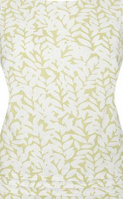 Bhs Womens Linen Leaf Shell Top, lime 365966253