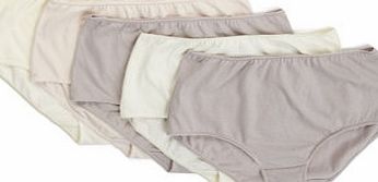 Bhs Womens Mink, Pink and Cream 5 Pack Plain Full