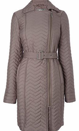Womens Mink Smart Quilted Coat, mink 9853100120