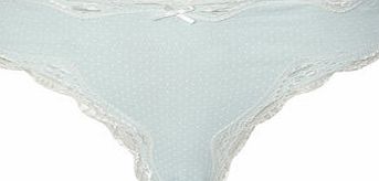 Bhs Womens Mint Spot Cotton High Leg Brief, coro-g78