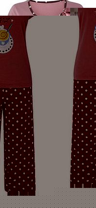 Bhs Womens Multi Pink Cup of Tea PJ, multi pink