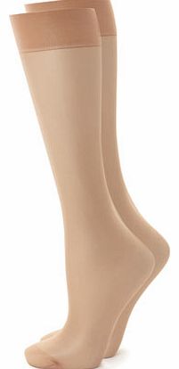 Bhs Womens Natural Tan 2 Pack of Premium 7 Den