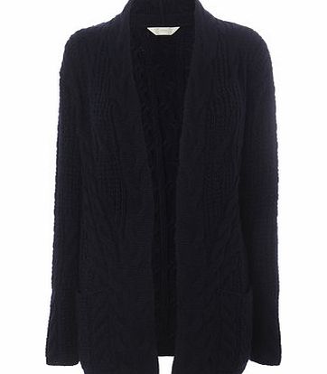 Bhs Womens Navy Cable Cardigan, navy 587770249