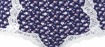 Bhs Womens Navy Floral Print Short, aqua 4803761899