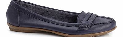Bhs Womens Navy Hush Puppies Ceil Penny Moccasin