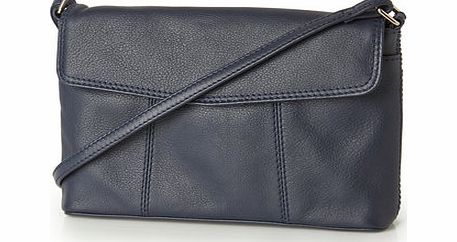 Bhs Womens Navy Leather Stitch Mini X Body Bag, navy