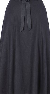 Bhs Womens Navy Linen Maxi Skirt, navy 356670249
