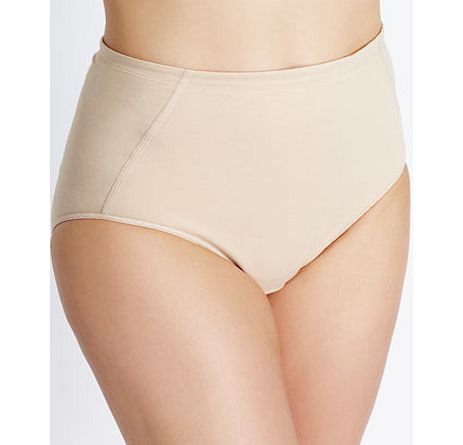 Bhs Womens Nude Cotton Shaping Brief, nude 4858003150