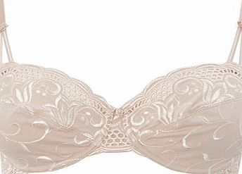 Bhs Womens Nude Embroidered Underwired Bra, kir