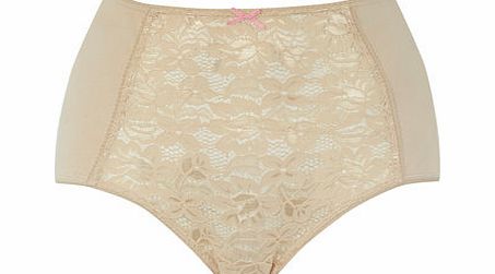 Bhs Womens Nude Floral Lace Full Brief Knicker, nude