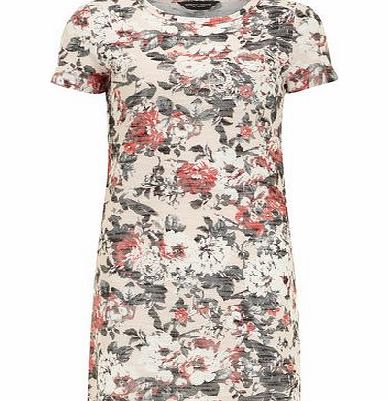 Bhs Womens Nude Floral Textured Tunic, white