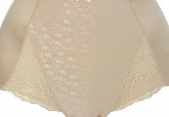 Bhs Womens Nude Jacquard and Lace Medium Control