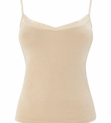 Bhs Womens Nude Satin Floral Jacquard Vest, nude