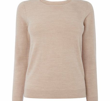 Bhs Womens Oatmeal Supersoft Long Sleeve Crew