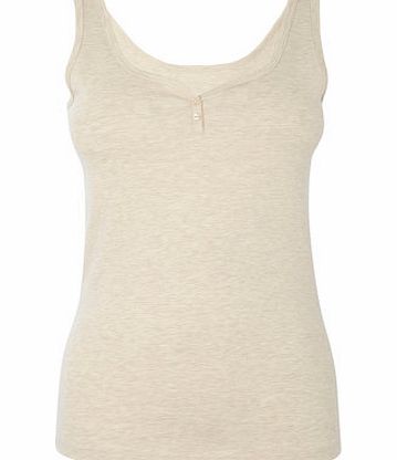 Womens Oatmeal Sweetheart Vest, oatmeal marl