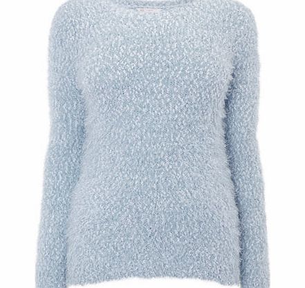 Womens Pale Blue Fluff Jumper, teal 586220042