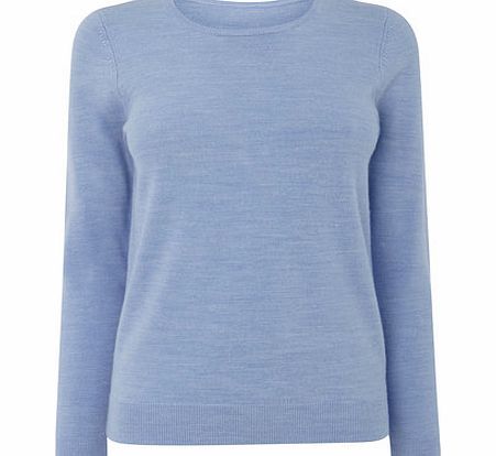 Bhs Womens Pale Blue Supersoft Long Sleeve Crew
