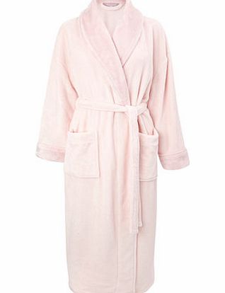 Bhs Womens Pale Pink Luxury Velvet Waffle Trim