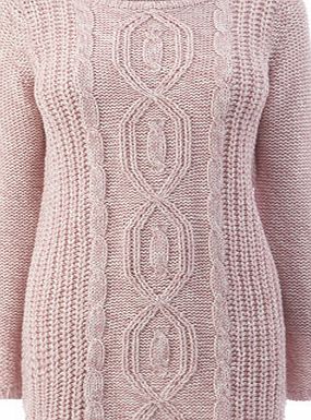Bhs Womens Pink Cable Stitch Jumper, pink 586260528