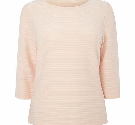 Bhs Womens Pink Textured Ruched Top, pink 18930110013