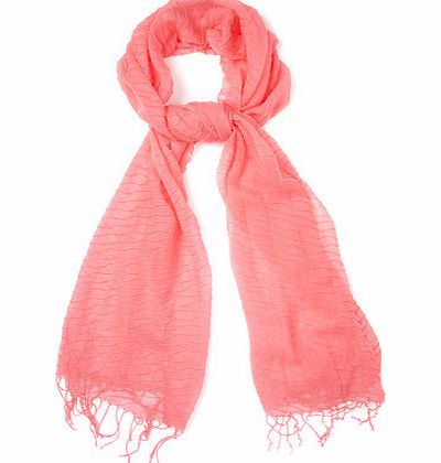 Bhs Womens Pink Wavy Woven Scarf, pink 6605713753