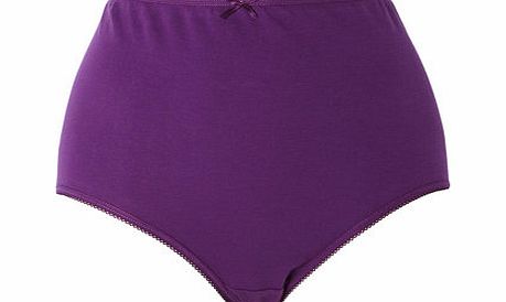 Bhs Womens Purple Cotton Full Brief, purple 4803840924