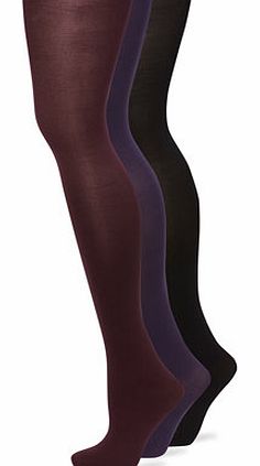 Womens Purple Multi 3 Pack of 70 Denier Opaque
