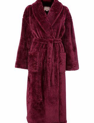 Bhs Womens Purple Velvet Waffle Robe, bright purple