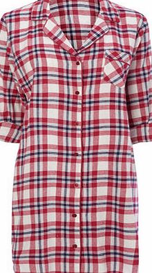 Bhs Womens Red Check Nightshirt, red 730053874