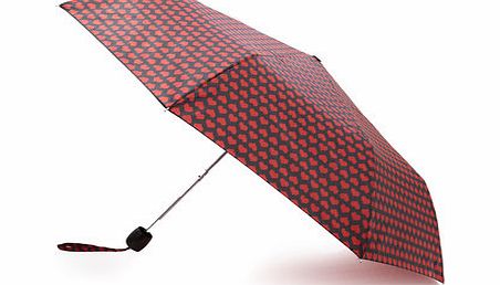 Bhs Womens Red Heart Polka Dot Super Round Umbrella,