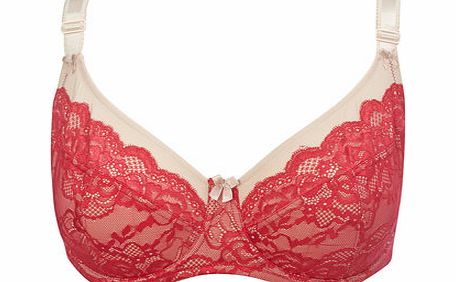 Bhs Womens Red Lynsey Lace DD-G Bra, red 2304193874