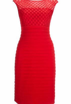 Bhs Womens Red Square Shutter Dress, red 12032073874