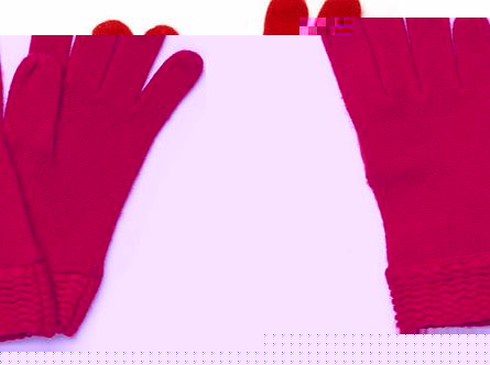 Bhs Womens Red Supersoft Gloves, red 6605503874