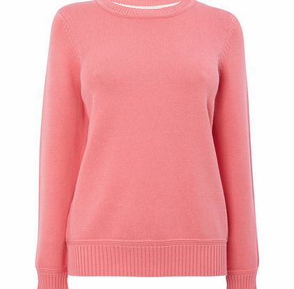 Bhs Womens Rose Cotton Rich Crew Jumper, rose