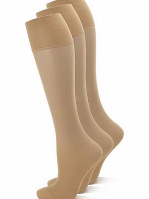 Bhs Womens Sand 3 Pack Energising Support Knee