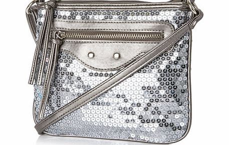 Bhs Womens Silver Zip Mini Bag, silver 3126140430