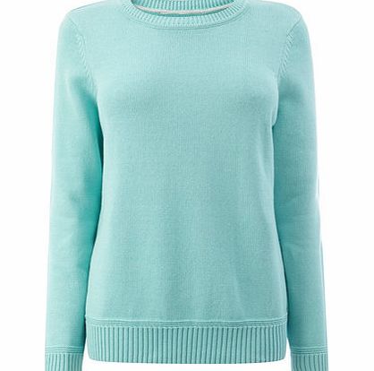 Womens Spearmint Cotton Rich Crew Jumper,