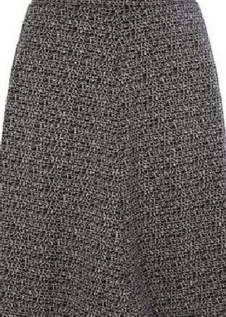 Bhs Womens Speckled Midi Lady Skirt, black/white