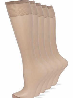 Womens Taupe 5 Pairs of Outstanding Value 15