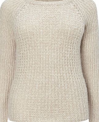 Bhs Womens Taupe Mixed Stitch Jumper, taupe 586210106