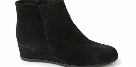 Bhs Womens TLC Black Wide Fit Wedge Boot, black