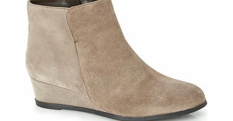 Bhs Womens TLC Taupe Wide Fit Wedge Boot, taupe