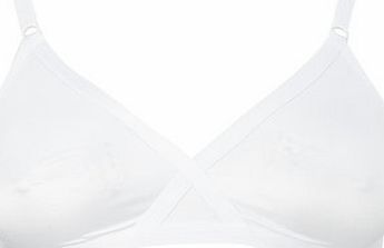 Bhs Womens White 2 Pack Cross Over Non-Wired Bra,