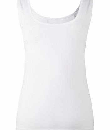 Bhs Womens White/ Black Lace Built Up Shoulder Vest